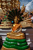 Chiang Mai - Wat Phra That Doi Suthep. The innercourtyard of the temple is filled with Buddha statues and other religious paraphenalia. 